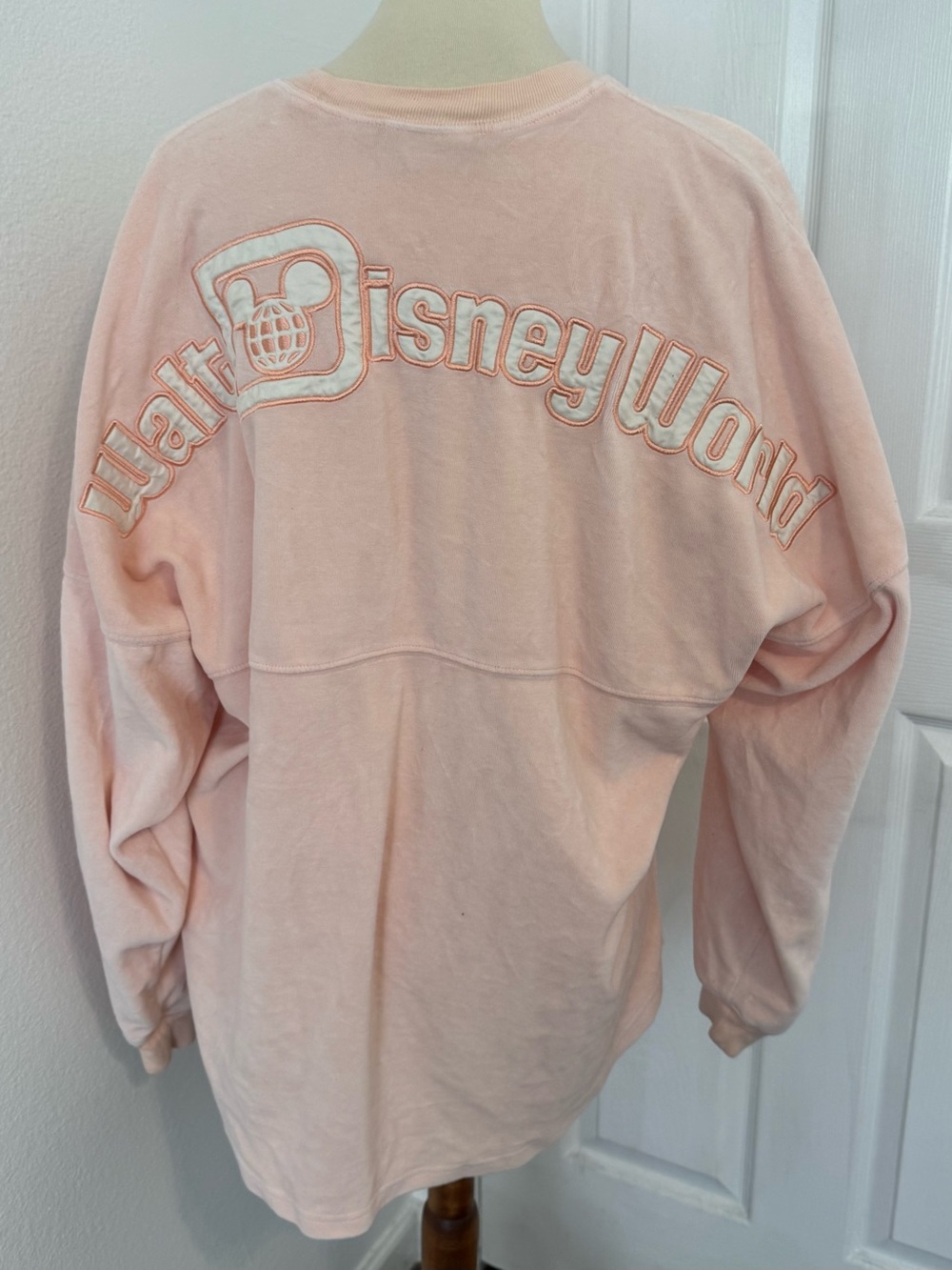 Walt Disney World Pink Velour Spirit Jersey Floral Embroidery Large *Spot